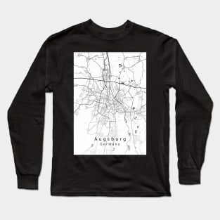 Augsburg Germany City Map Long Sleeve T-Shirt